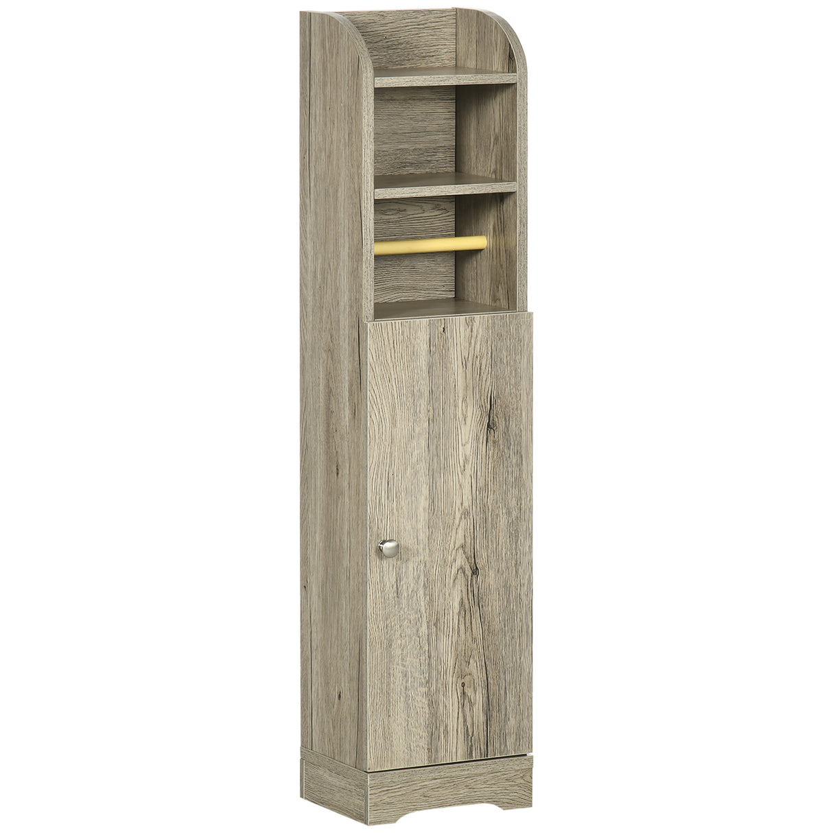 easycomfort easycomfort mobile bagno in truciolato con 2 ripiani e armadietto a 2 livelli 23x18x100cm grigio