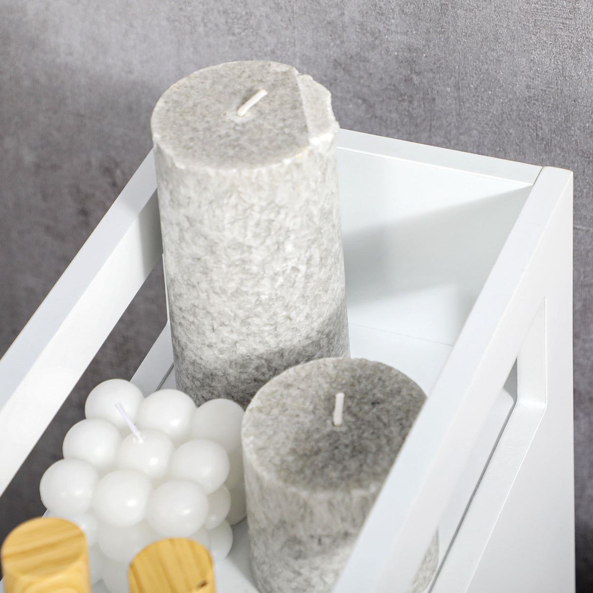 easycomfort easycomfort mobiletto salvaspazio bagno con 4 ruote 2 cassetti e ripiano aperto 16x49 5x66cm bianco