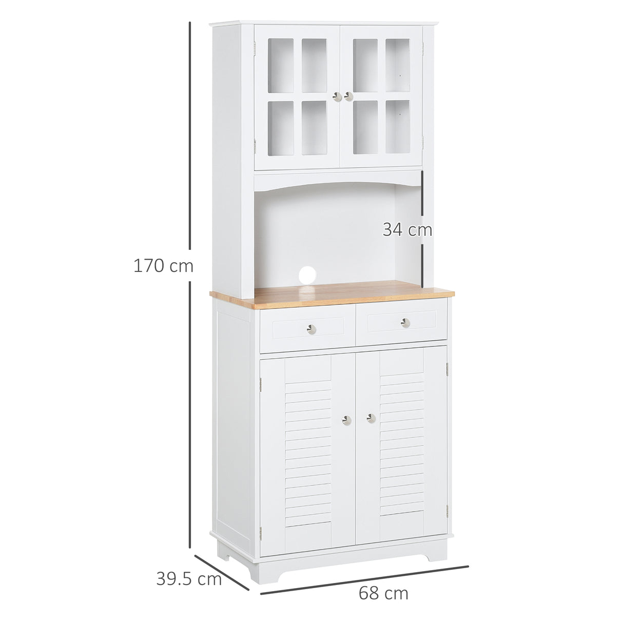 easycomfort easycomfort credenza alta per cucina mobile buffet in legno bianco armadio dispensa in stile classico bianco 68x39 5x170cm ean 8054144135472