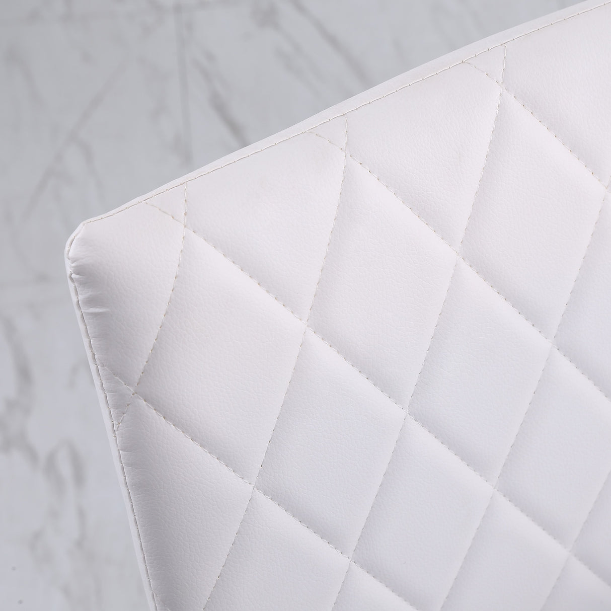 easycomfort easycomfort set 4 sedie imbottite per sala da pranzo con rivestimento in similpelle 41x50x91cm bianco