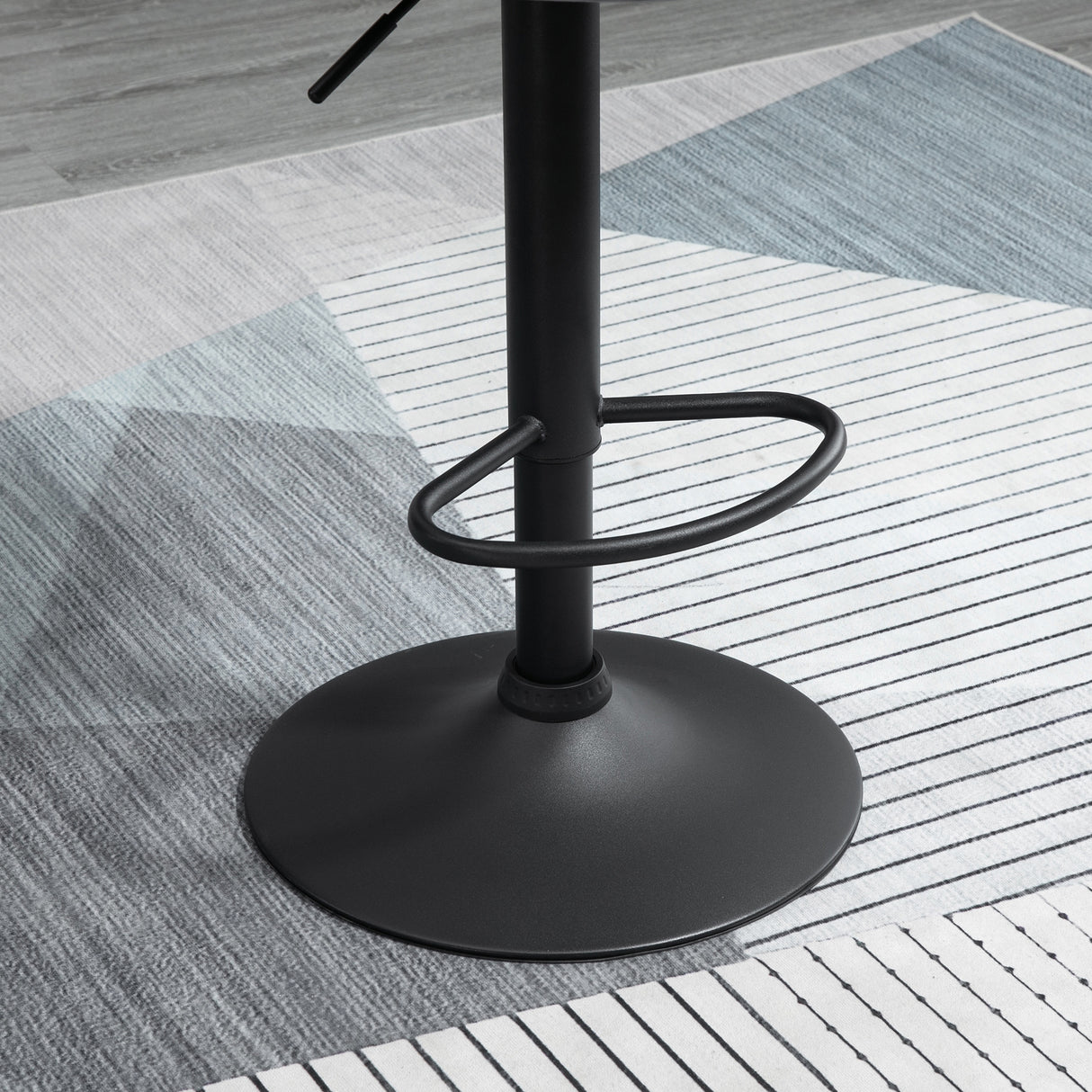 easycomfort easycomfort set 2 sgabelli da bar altezza regolabile con base in metallo e seduta in velluto sgabelli moderni con schienale e poggiapiedi 46x48x83 104cm grigio e nero