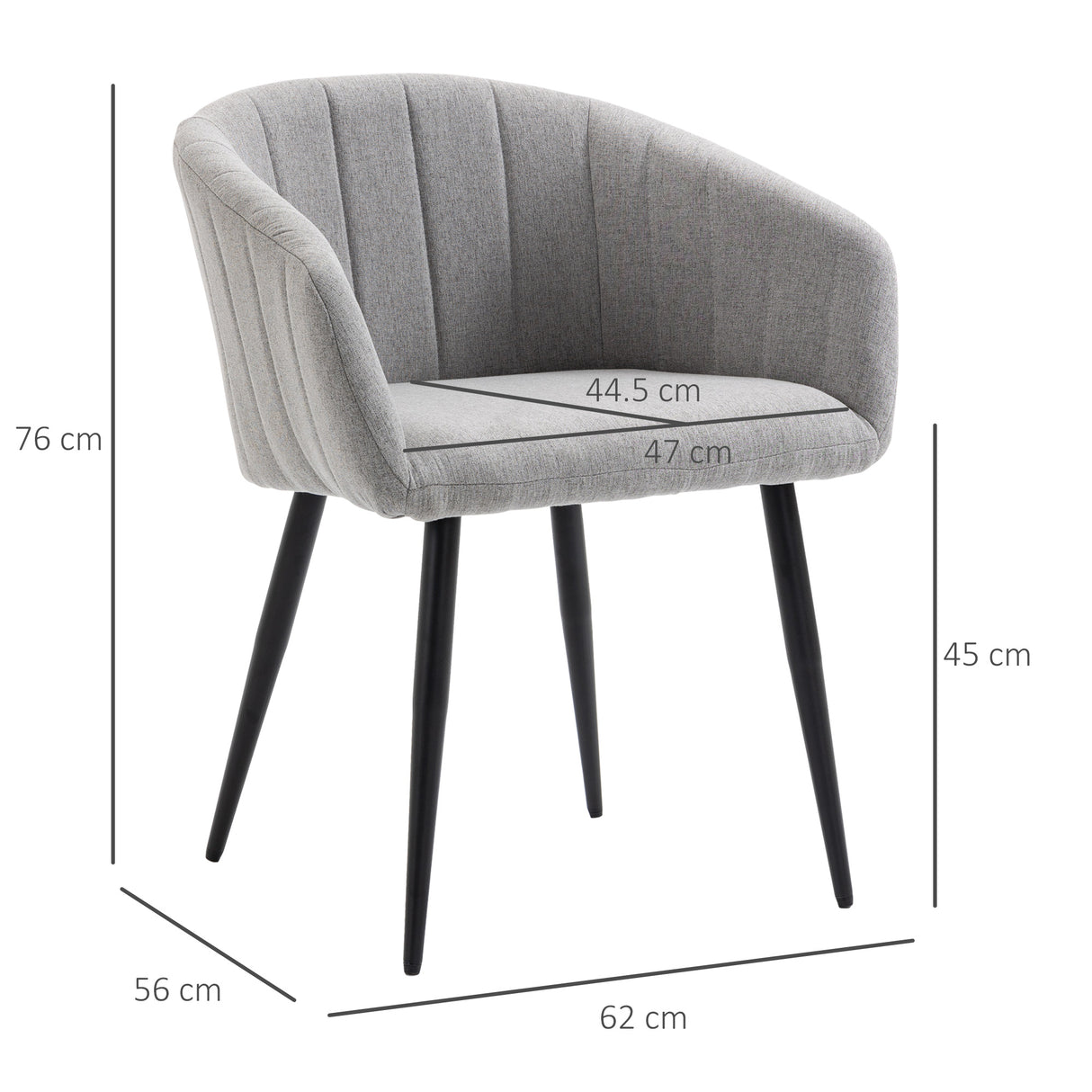 easycomfort easycomfort set di 2 sedie imbottite moderne con rivestimento in tessuto sedie per soggiorno e salotto grigio chiaro