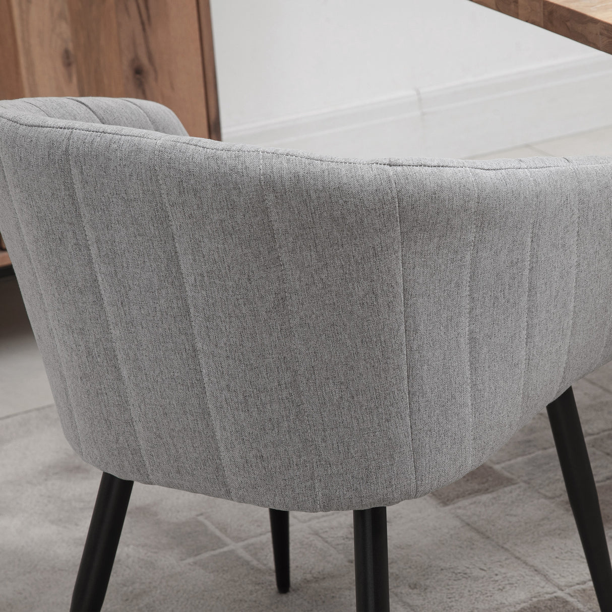 easycomfort easycomfort set di 2 sedie imbottite moderne con rivestimento in tessuto sedie per soggiorno e salotto grigio chiaro