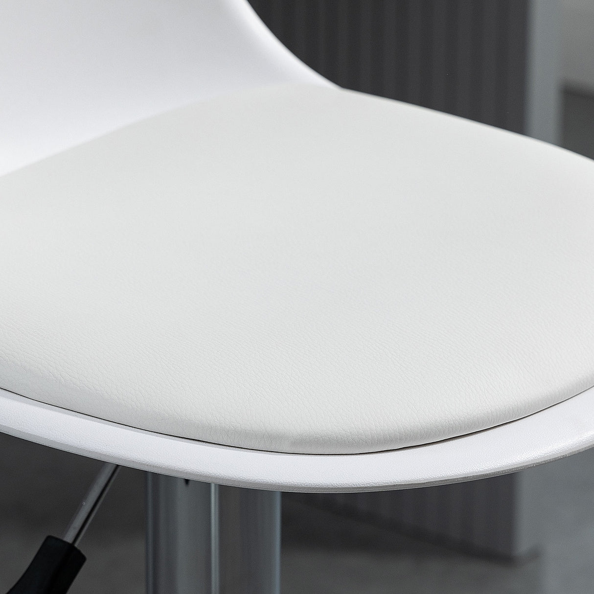 easycomfort easycomfort set 2 sgabelli da bar girevoli con schienale poggiapiedi e altezza regolabile 38x42x82 104cm bianco