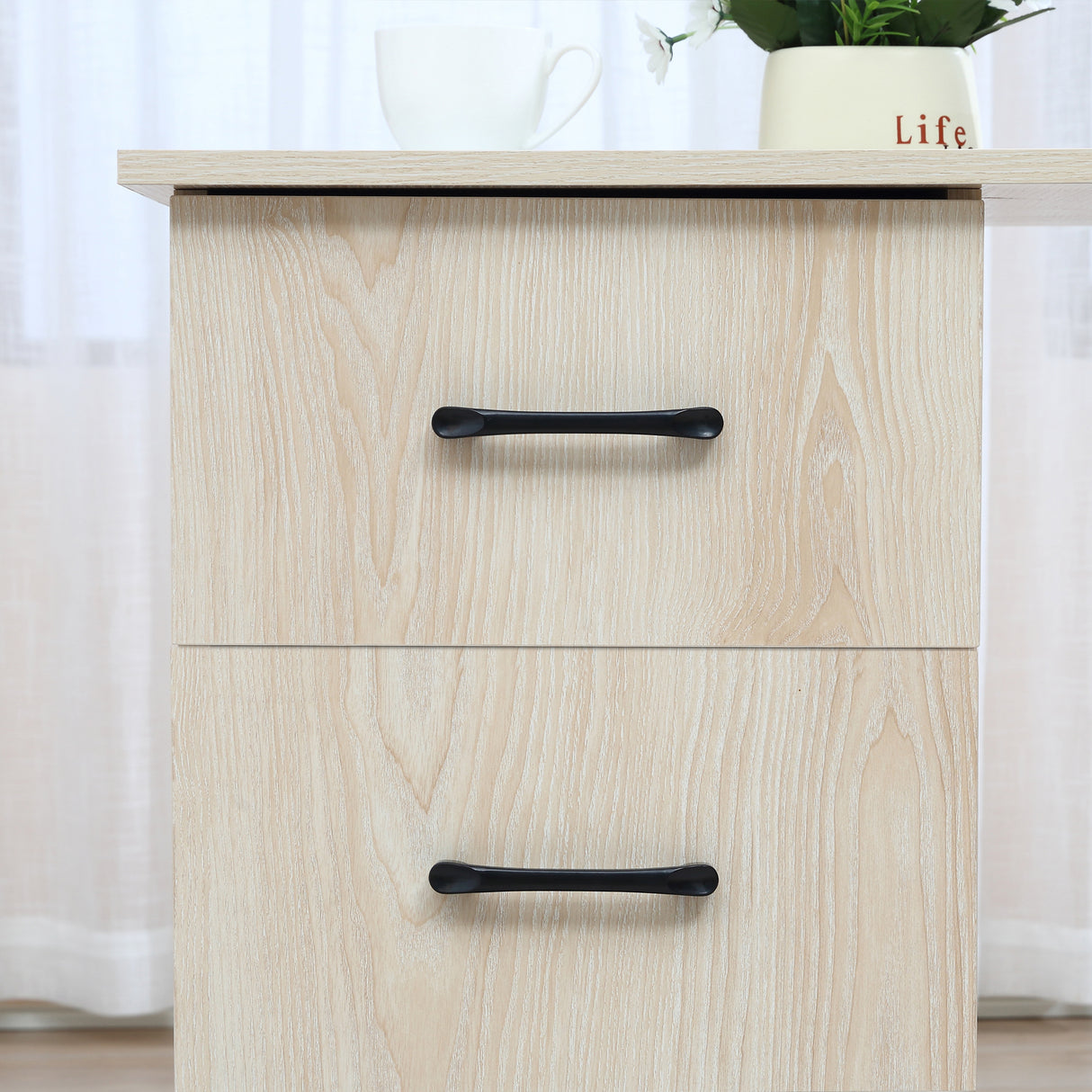 easycomfort easycomfort scrivania pc moderna per camera con 3 cassetti e 3 scaffali in legno per casa e ufficio 120x49x72cm