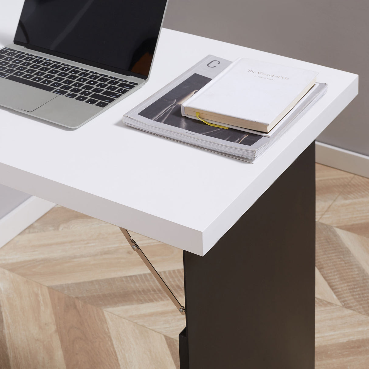 easycomfort easycomfort tavolo pieghevole da parete salvaspazio scrivania tavolo da pranzo con scaffali e lavagnetta 60x94 5x147cm ean 8054144130293