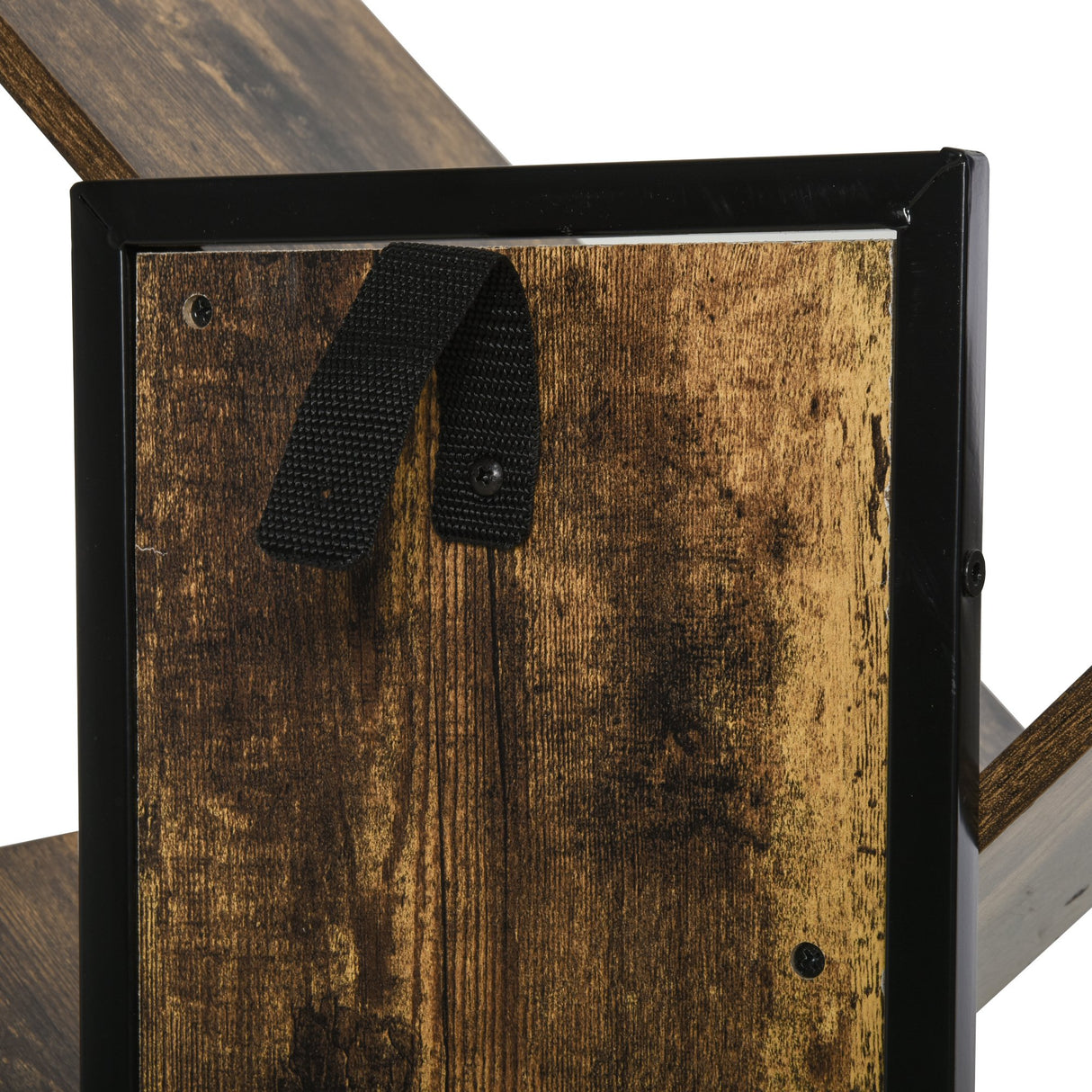 easycomfort easycomfort scaffale libreria design scaffale in legno ad albero in stile industriale con 10 ripiani color legno ean 8054111846301