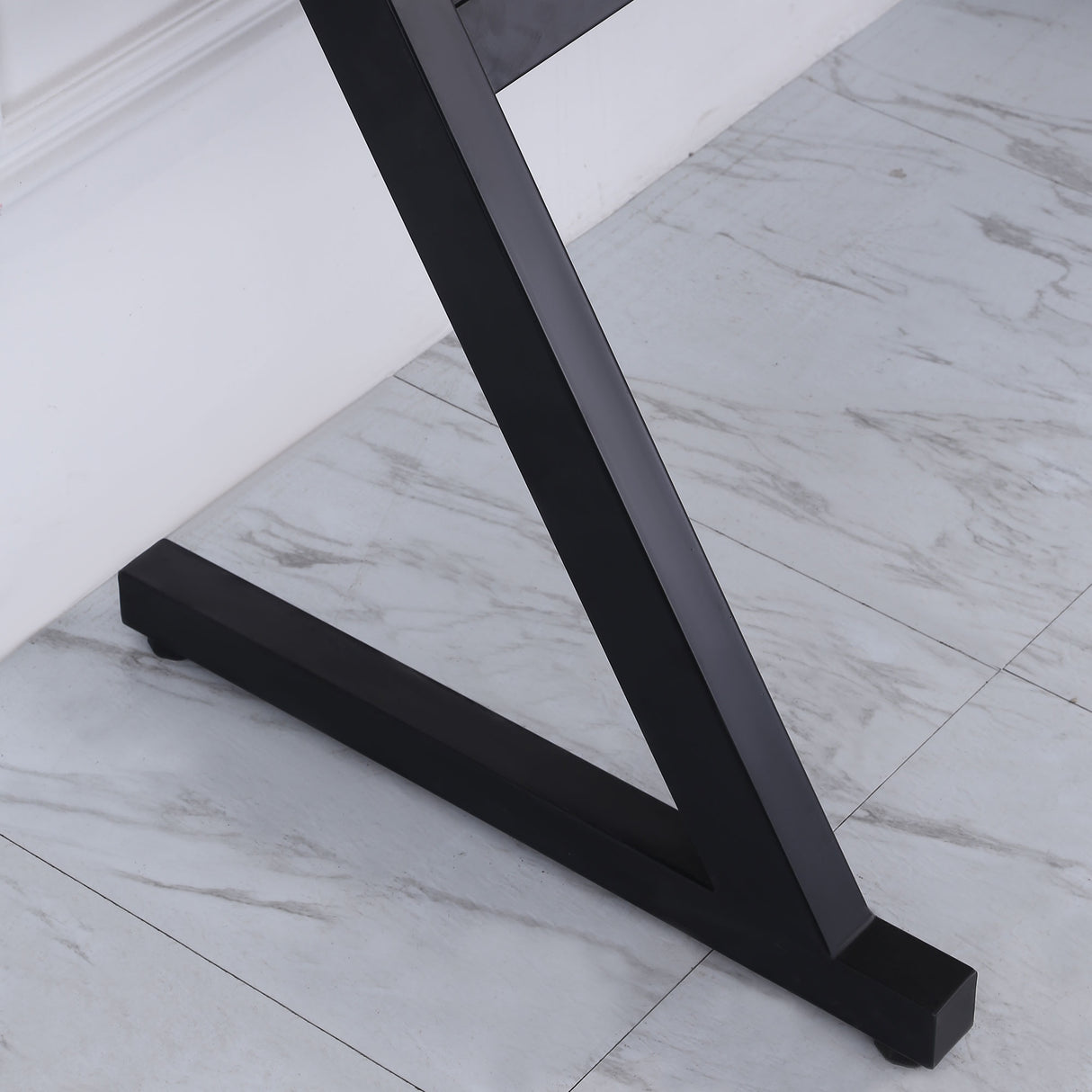 easycomfort easycomfort scrivania gaming moderna per camera o ufficio con 2 fori passacavi 120x60x73cm nero