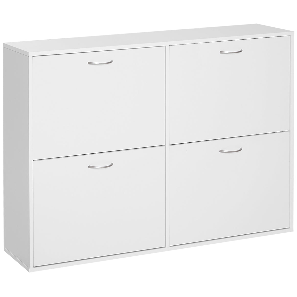 easycomfort easycomfort scarpiera salvaspazio in legno per camera e ingresso capacita 24 scarpe 120x24x81cm bianco ean 8054111844864