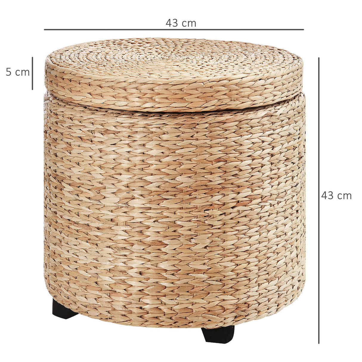 easycomfort easycomfort pouf contenitore rotondo stile boho con rivestimento naturale tavolino da salotto 43x43cm kaki