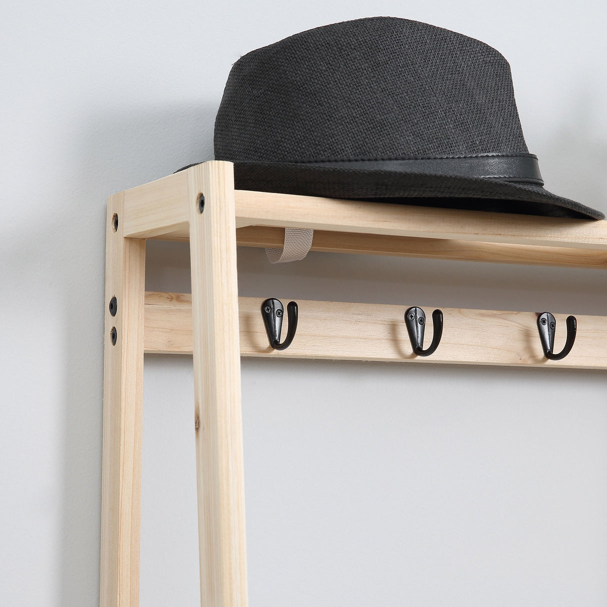 easycomfort easycomfort appendiabiti multifunzione per ingresso soggiorno e camera da letto legno naturale