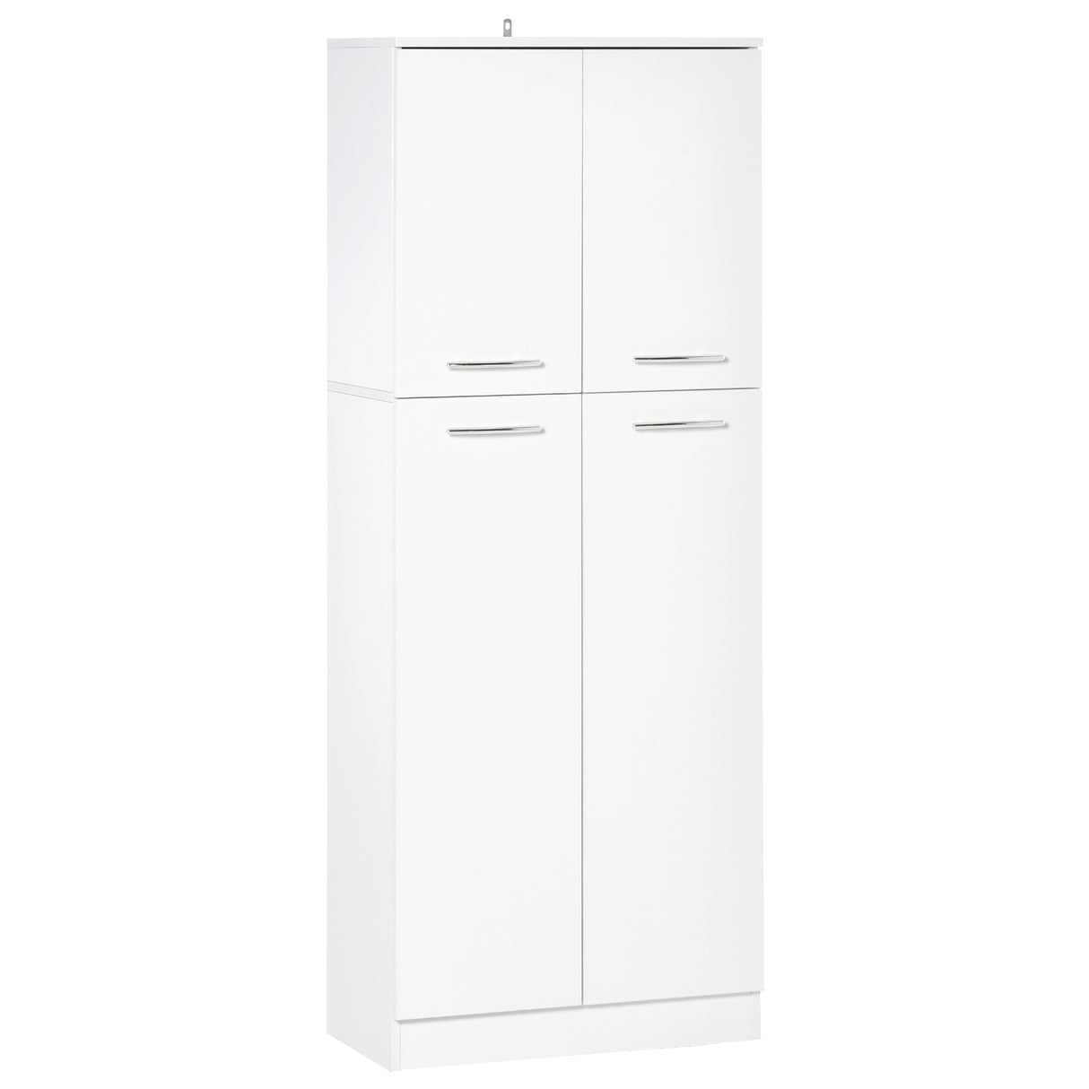 easycomfort easycomfort mobile dispensa multiuso con 2 armadietti e mensole regolabili legno truciolare 59x31x155cm bianco