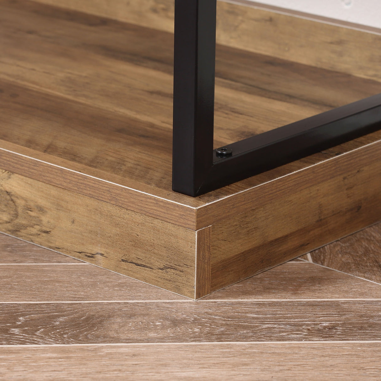 easycomfort easycomfort scaffale libreria in stile industriale mobile multiuso in legno marrone e metallo nero 80x36x81 3cm