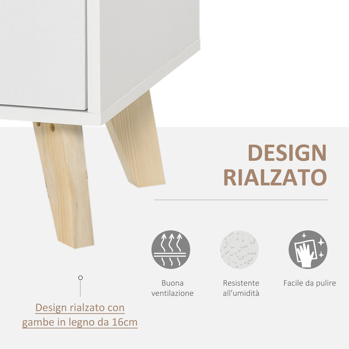 easycomfort easycomfort mobiletto multiuso con 3 ripiani aperti e cassetti mobile per soggiorno cucina ufficio in legno bianco 60x40x100cm