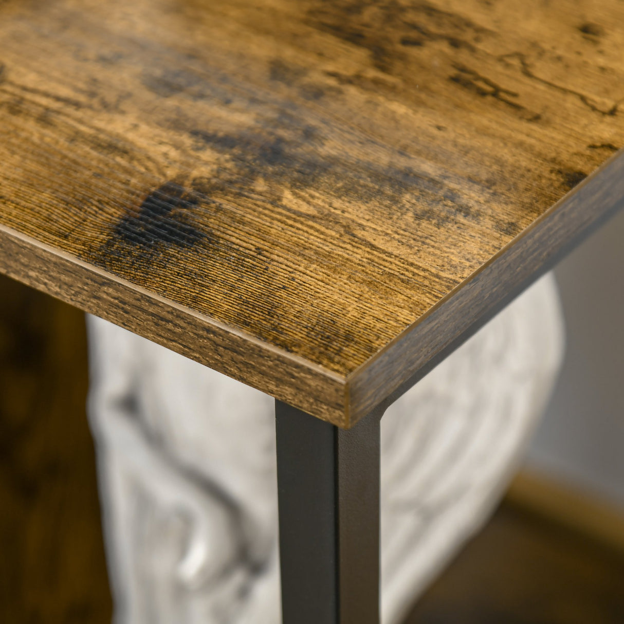 easycomfort easycomfort mobile tv da salotto in stile industriale legno e acciaio 110x40x50cm