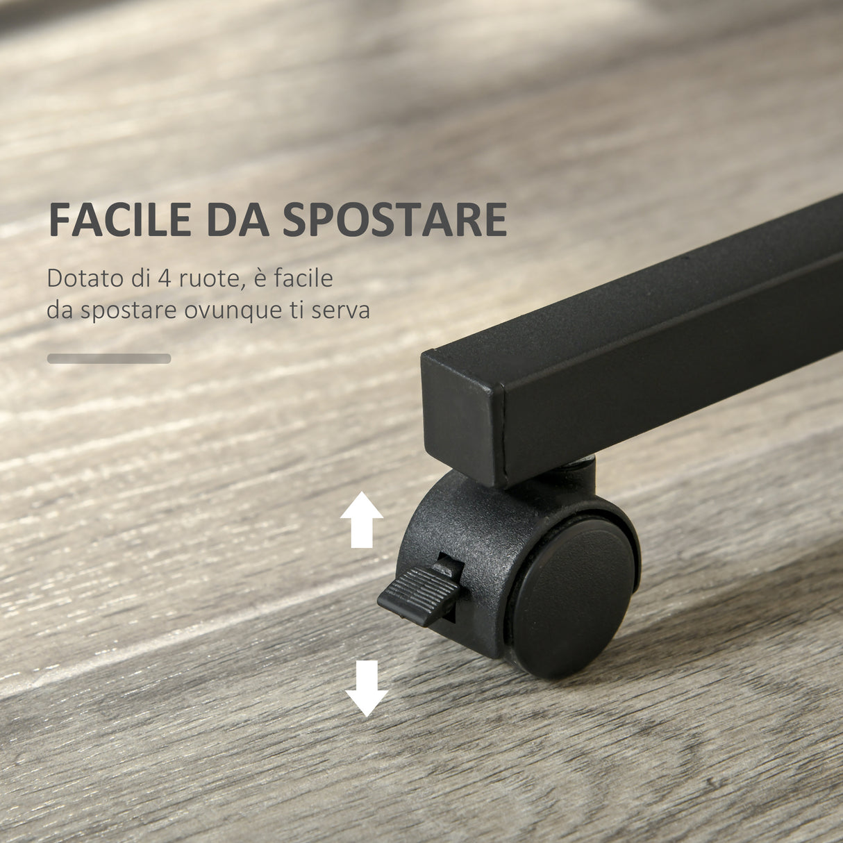 easycomfort easycomfort tavolino da salotto stile industriale altezza regolabile e 4 ruote con freno 80x40x60 75cm