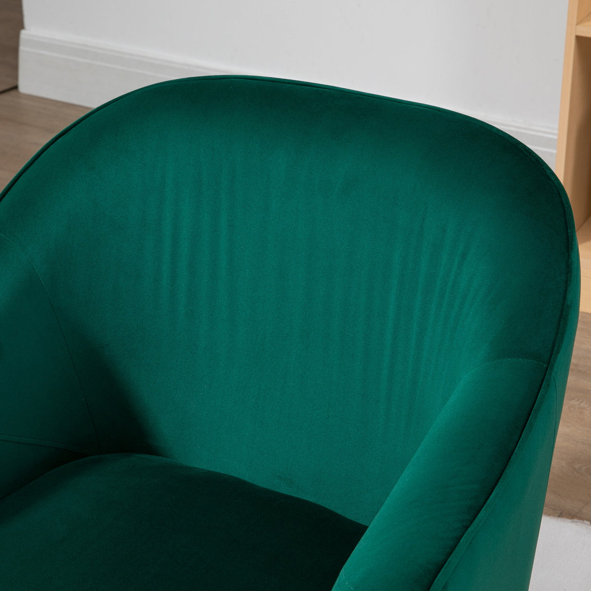 easycomfort easycomfort poltrona da camera da letto in tessuto effetto velluto con gambe in acciaio 62x69x75 cm verde