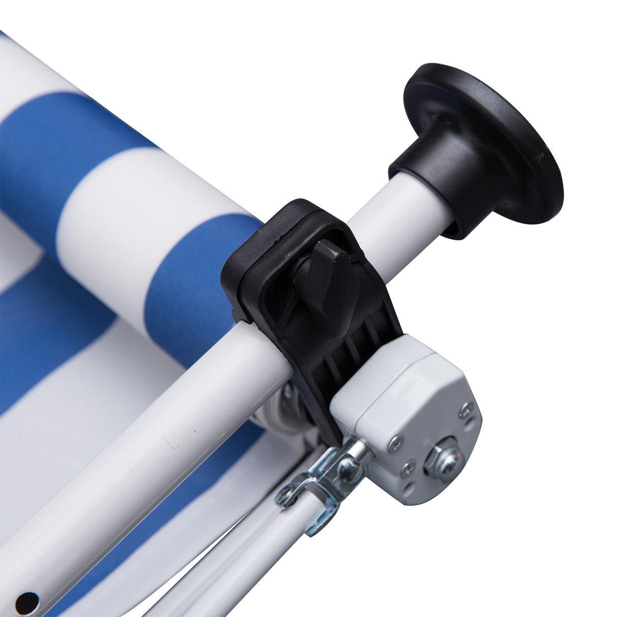 easycomfort easycomfort tenda da sole a bracci 3x1 5m con manovella e struttura telescopica bianco e blu