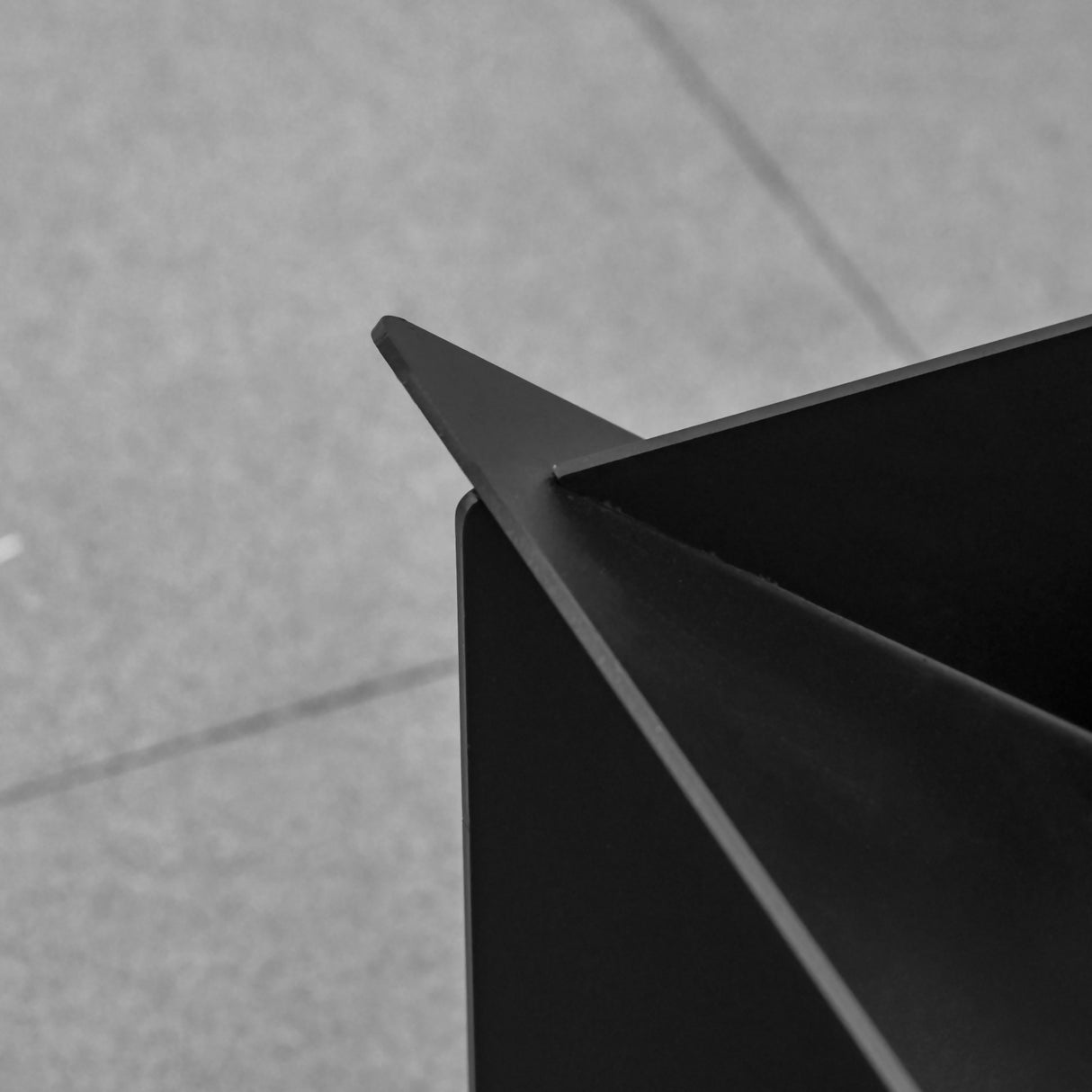 easycomfort braciere da giardino in acciaio quadrato con maniglie 50x45x30cm nero