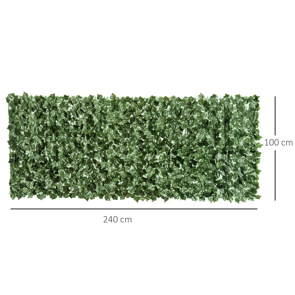 easycomfort rotolo di siepe artificiale per balcone e giardino in pe anti uv con foglie verde scuro 240x100cm