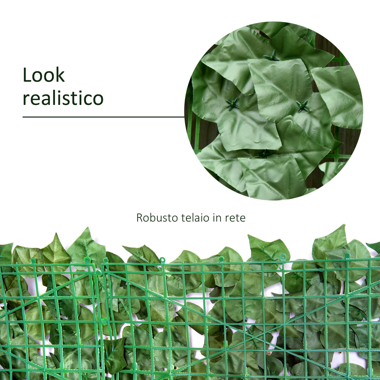 easycomfort rotolo di siepe artificiale per balcone e giardino in pe anti uv con foglie verde scuro 300x100cm