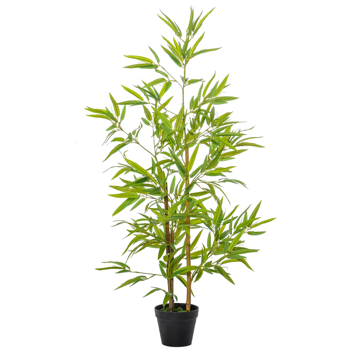 easycomfort easycomfort bambu in vaso artificiale per interno ed esterno alta 120cm verde