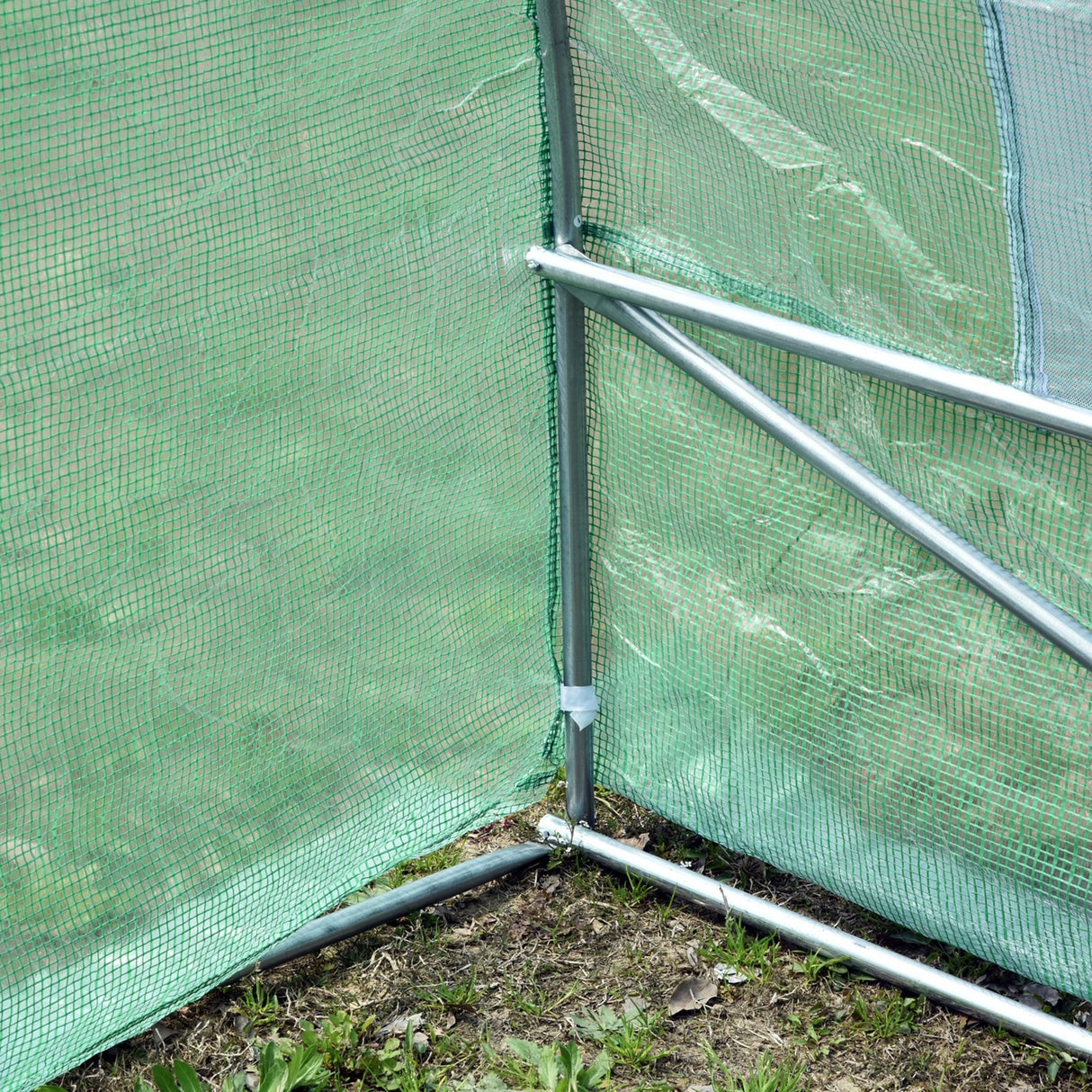 easycomfort easycomfort serra per piante a tunnel da esterno in acciaio e pe con 8 finestre 5 95 x 3 x 2m verde ean 8054144132549