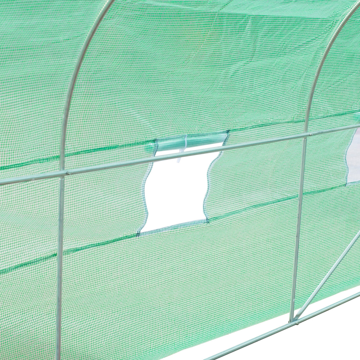 easycomfort easycomfort serra da giardino con tetto spiovente in pe e tubi d acciaio verde scuro 4.5x3x2m