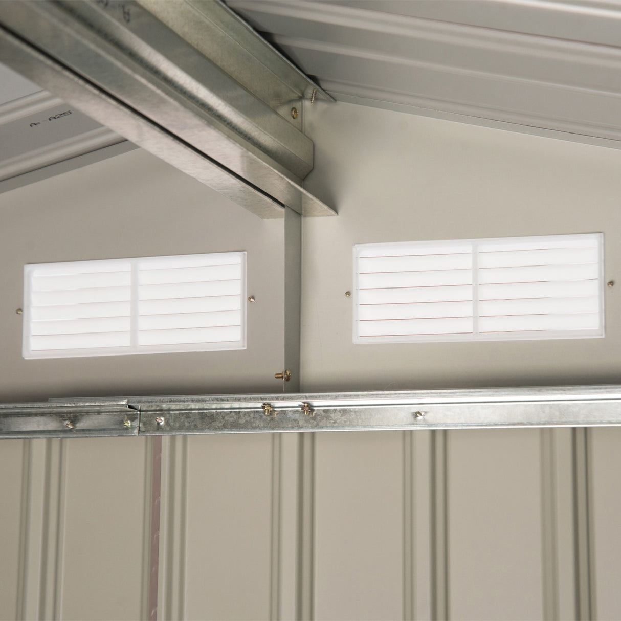 easycomfort cabina casetta da giardino porta utensili in lamiera di ferro grigio 213x127x185cm