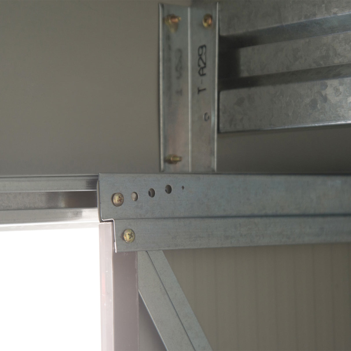 easycomfort cabina casetta da giardino porta utensili in lamiera di ferro grigio 213x127x185cm