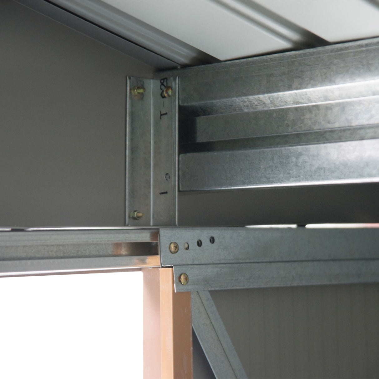 easycomfort cabina casetta da giardino porta utensili in lamiera di acciaio 213x127x185cm