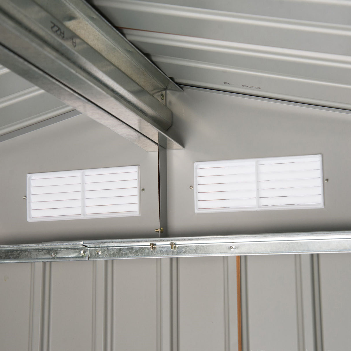 easycomfort cabina casetta da giardino porta utensili in lamiera di acciaio 213x127x185cm