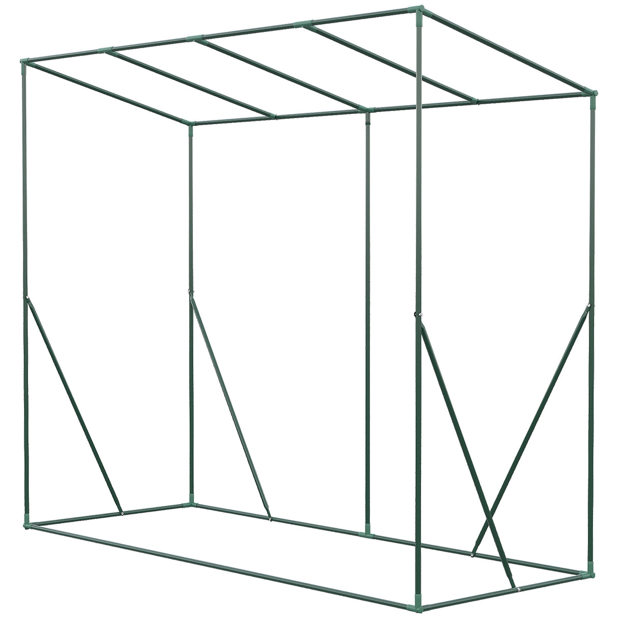 easycomfort serra da giardino in pe e acciaio con 4 picchetti 2 finestre e copertura rinforzata 200x77x148 169cm