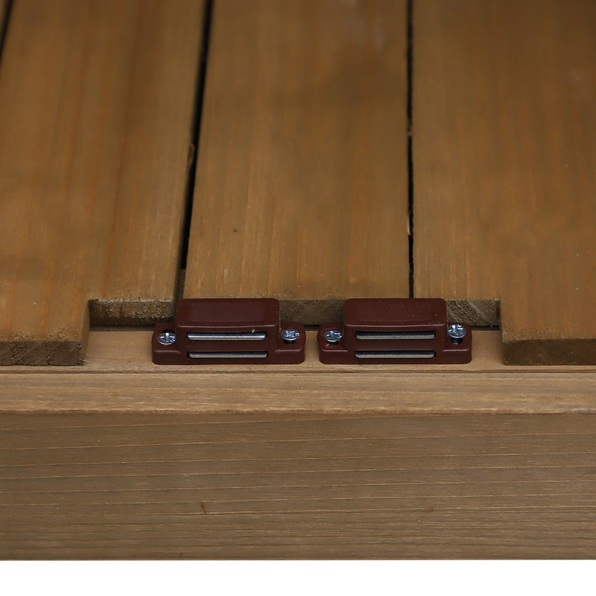 easycomfort armadio porta attrezzi da giardino impermeabile 3 ripiani in legno 87x46.5x160cm