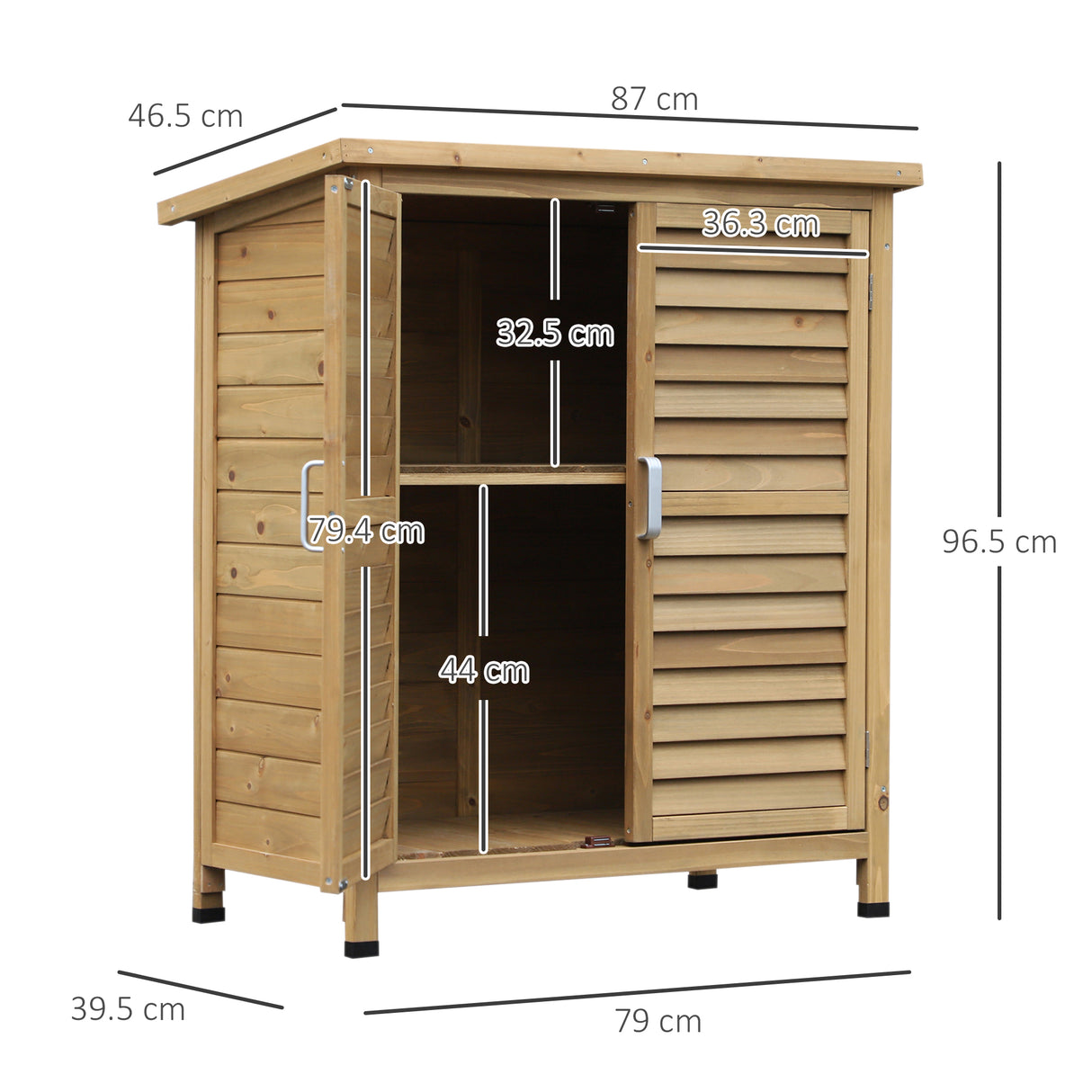 easycomfort casetta da giardino in legno di abete con tetto in bitume impermeabile 87x46.5x96.5cm