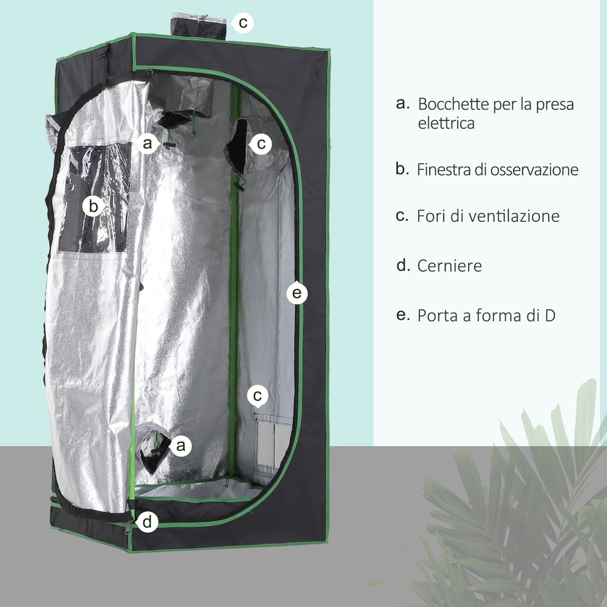 easycomfort easycomfort tenda per coltivazione idroponica grow tent 60x60x140cm