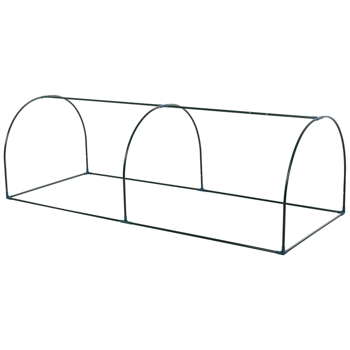 easycomfort oustunny serra da giardino con porte anteriori a cerniera in acciaio e pvc 250x100x80 cm