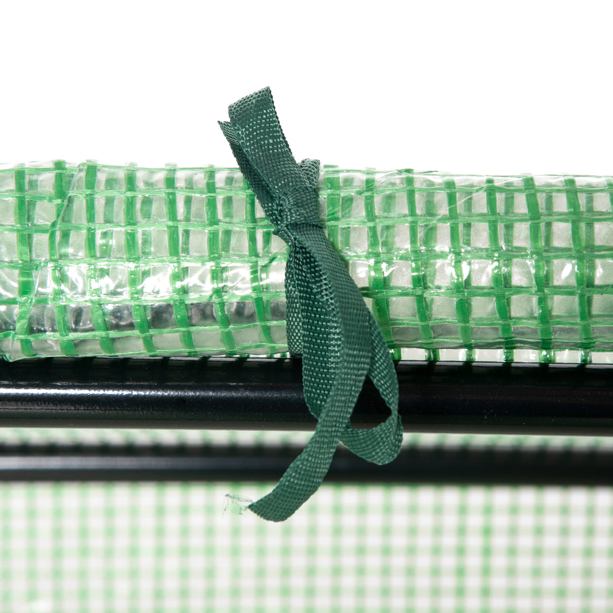 easycomfort serra da giardino con copertura in pe picchetti e bordi estesi 120x60x60cm verde