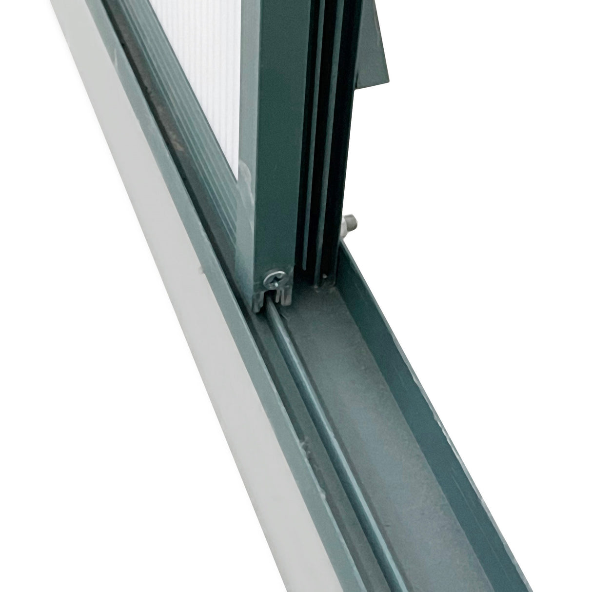 easycomfort serra da giardino in policarbonato 190x375x199cm con finestra apribile e porta scorrevole struttura in alluminio verde