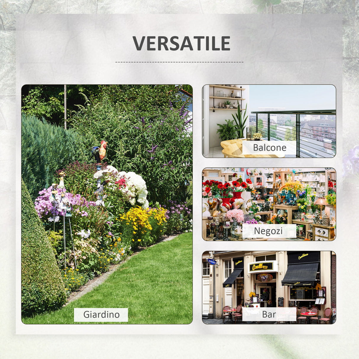 easycomfort fioriera da esterno portavasi con ganci per ringhiera balcone in metallo 100x31x12cm nero