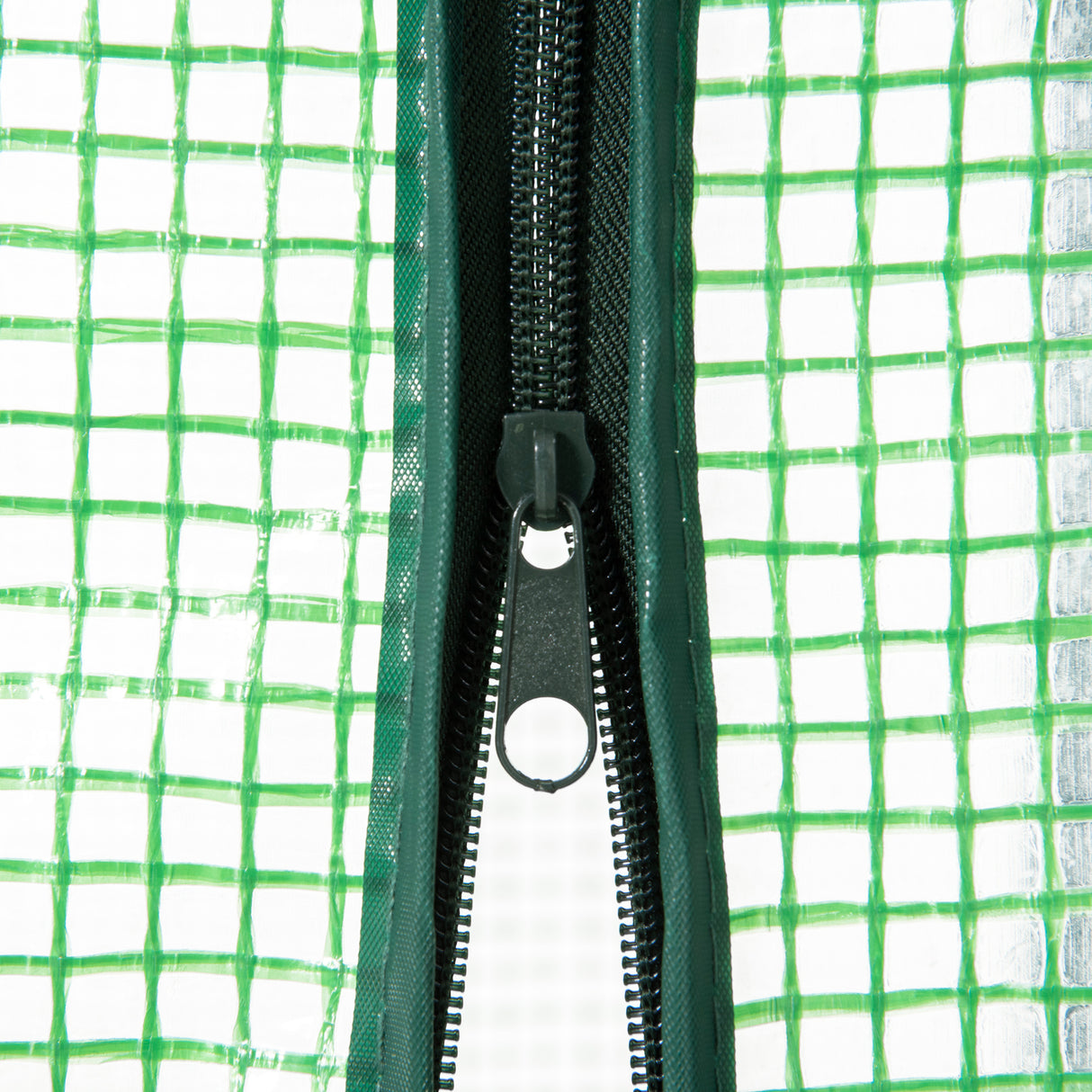 easycomfort serra da giardino con ripiani in metallo copertura in pe e porta avvolgibile 80x49x160cm verde