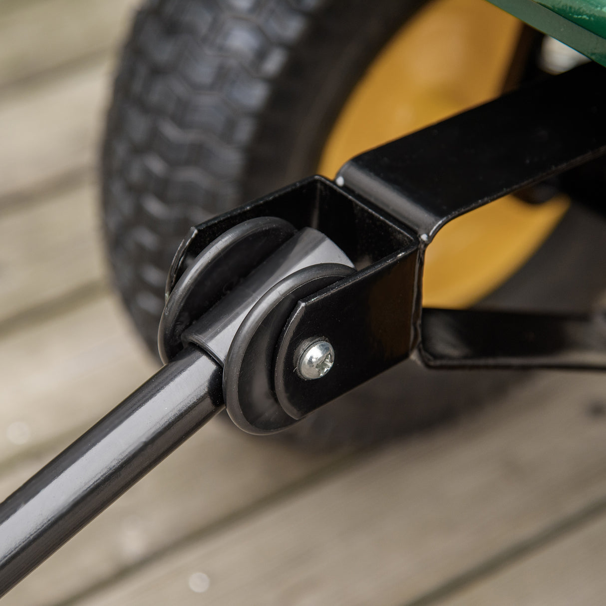 easycomfort carrello da giardino in acciaio con pareti laterali ribaltabili e 4 ruote capienza 342l verde