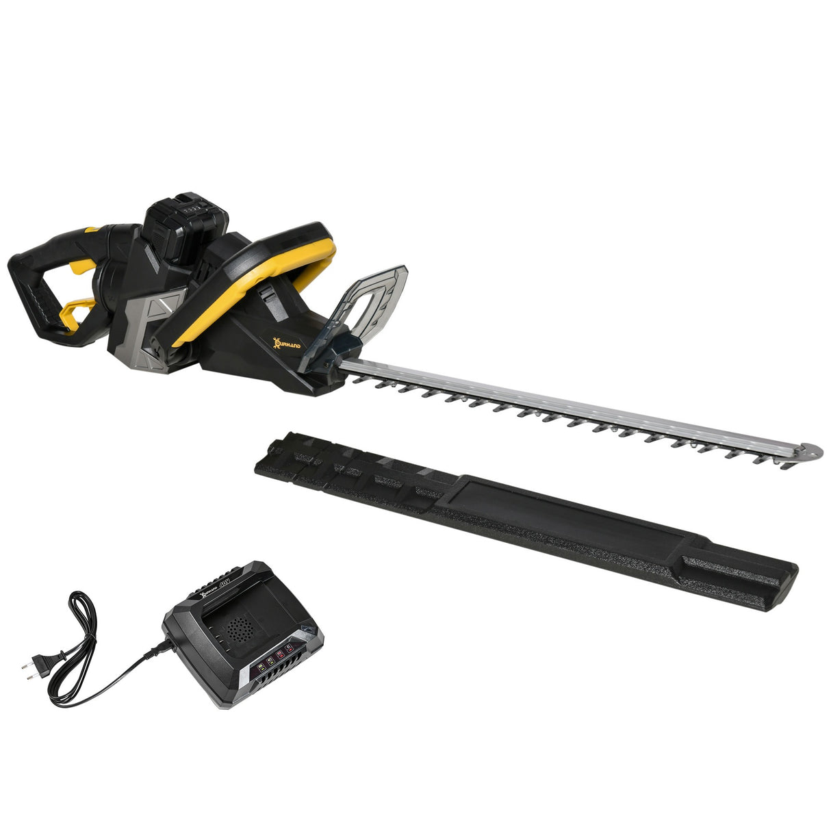 easycomfort easycomfort tagliasiepi elettrico a batteria con impugnatura ergonomica regolabile 180 e lama da 52cm