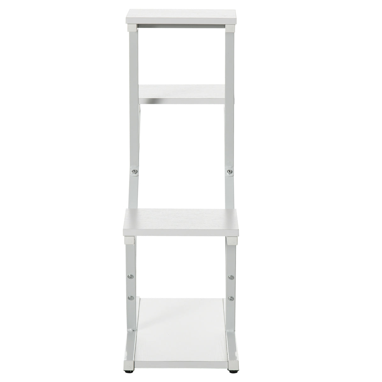 easycomfort scaletta portavasi a 4 livelli per interni ed esterni in mdf e acciaio 50.5x24x81 cm bianco