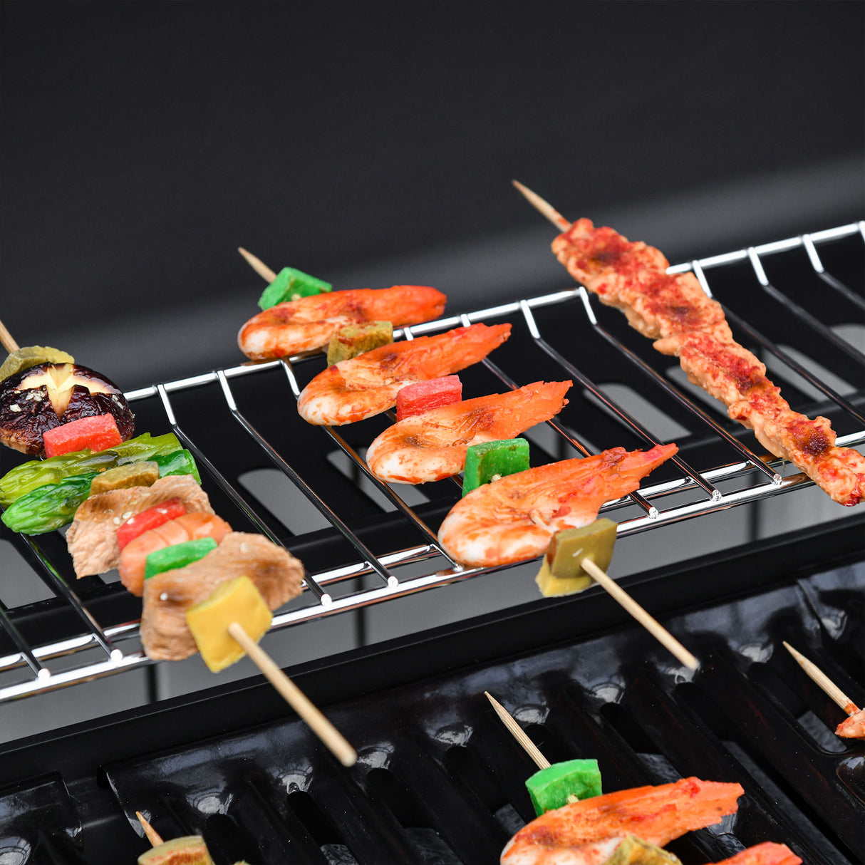 easycomfort easycomfort barbecue a gas con coperchio 7 bruciatori da 20kw fornello laterale e 2 ruote 135x50x100cm nero