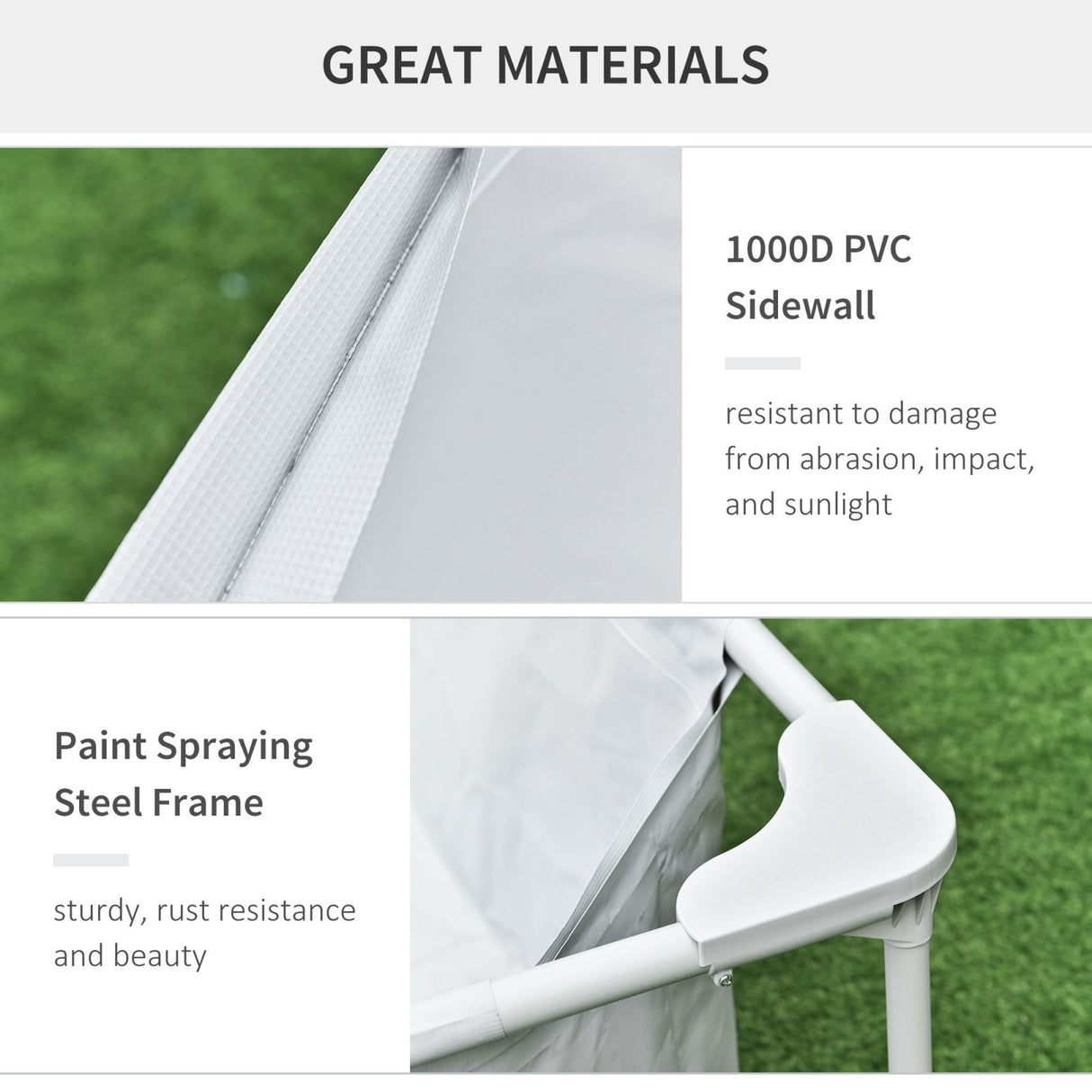 easycomfort piscina fuoriterra autoportante piscina rigida rettangolare con filtro e valvola in acciaio e pvc grigio 252x152x65cm