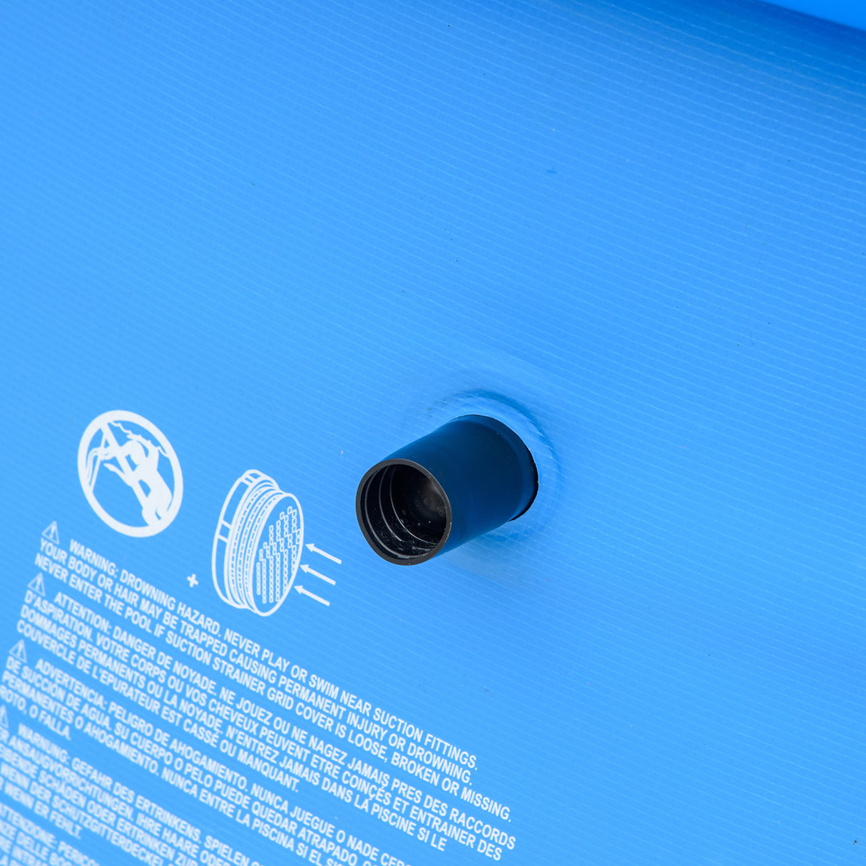 easycomfort piscina gonfiabile da giardino per 3 4 persone in pvc a 3 strati con valvola di scarico e pompa manuale inclusa 274x76cm blu