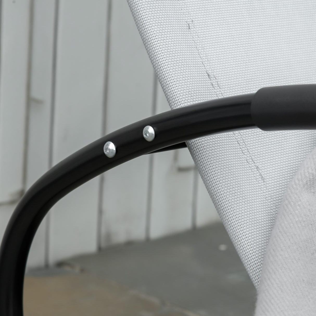 easycomfort sdraio da giardino zero gravity sedia a dondolo con cuscino e tessuto traspirante 105x62x88cm grigia