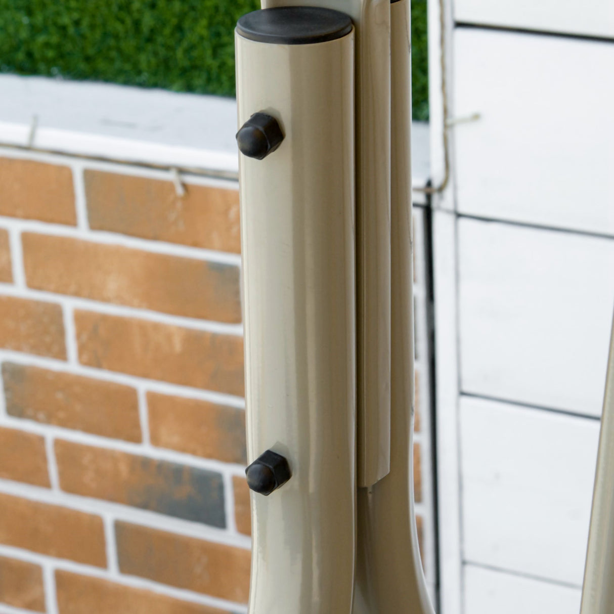 easycomfort easycomfort dondolo da giardino 3 posti in acciaio con tetto regolabile cuscini e braccioli 172x110x156cm