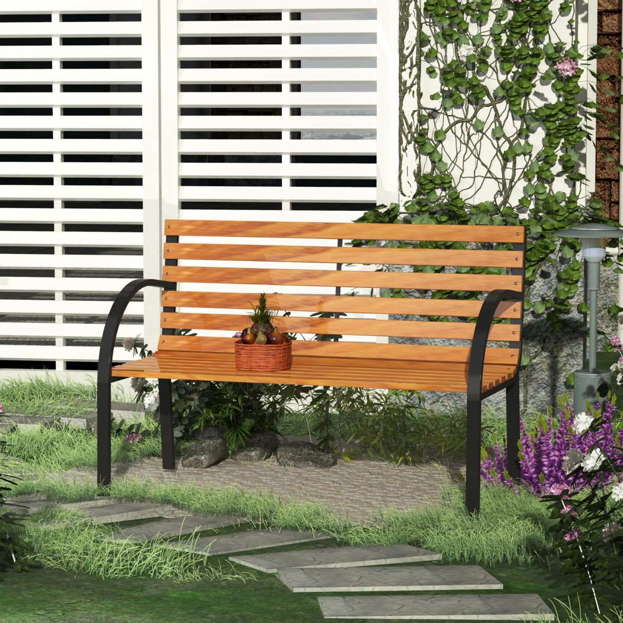 easycomfort easycomfort panca in legno 2 posti panchina da esterno giardino balcone